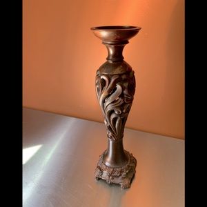 Painted Wooden Candle Holder